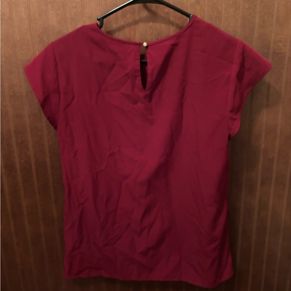 Ann Taylor Women's Blouse in Deep Red